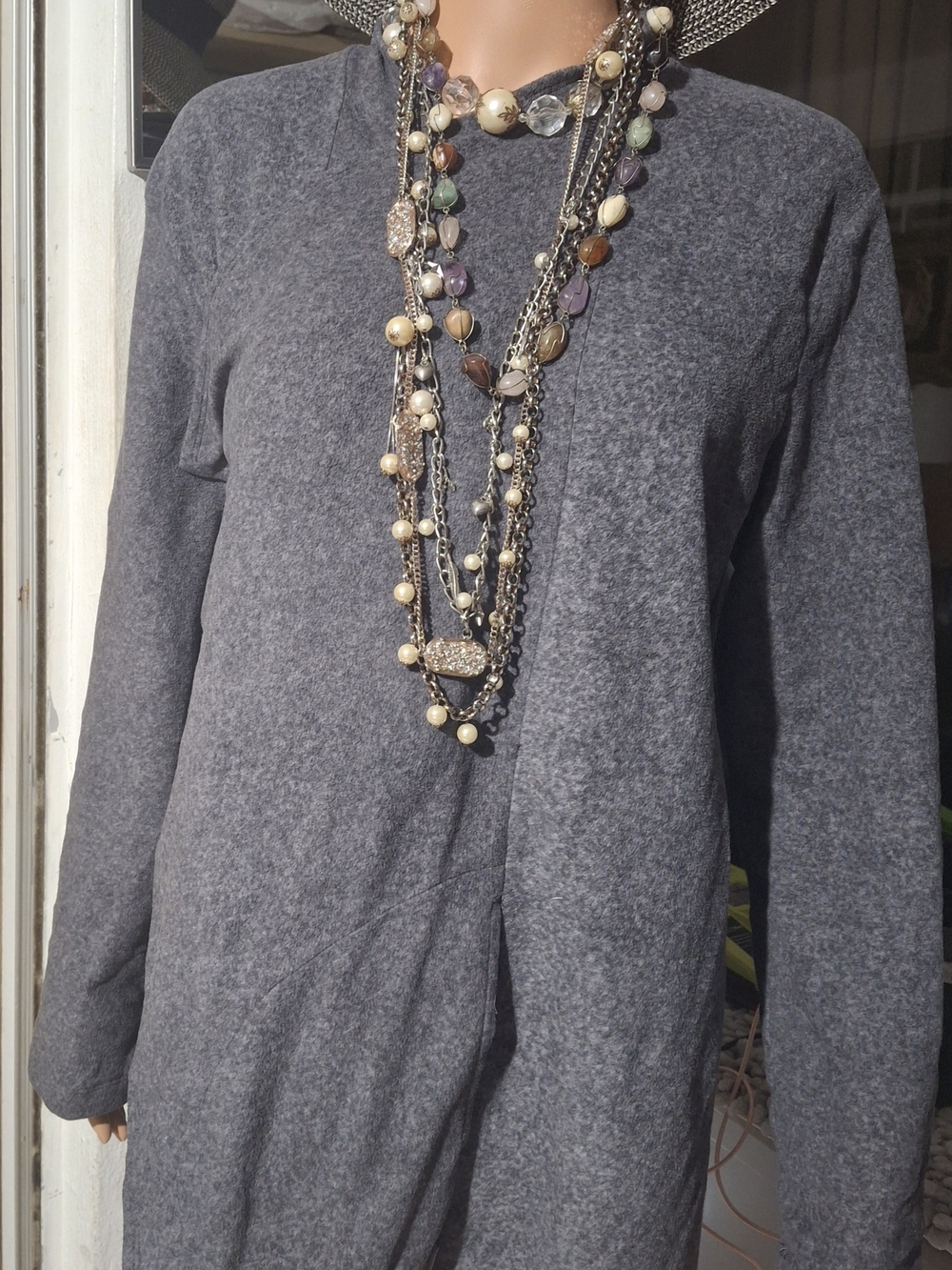 Gray Women's Sweater Knit Top - Unbranded